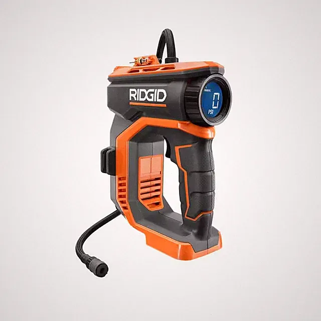 RIDGID Air Compressor Tool 18V Cordless Portable Inflator Automatic Shut-off